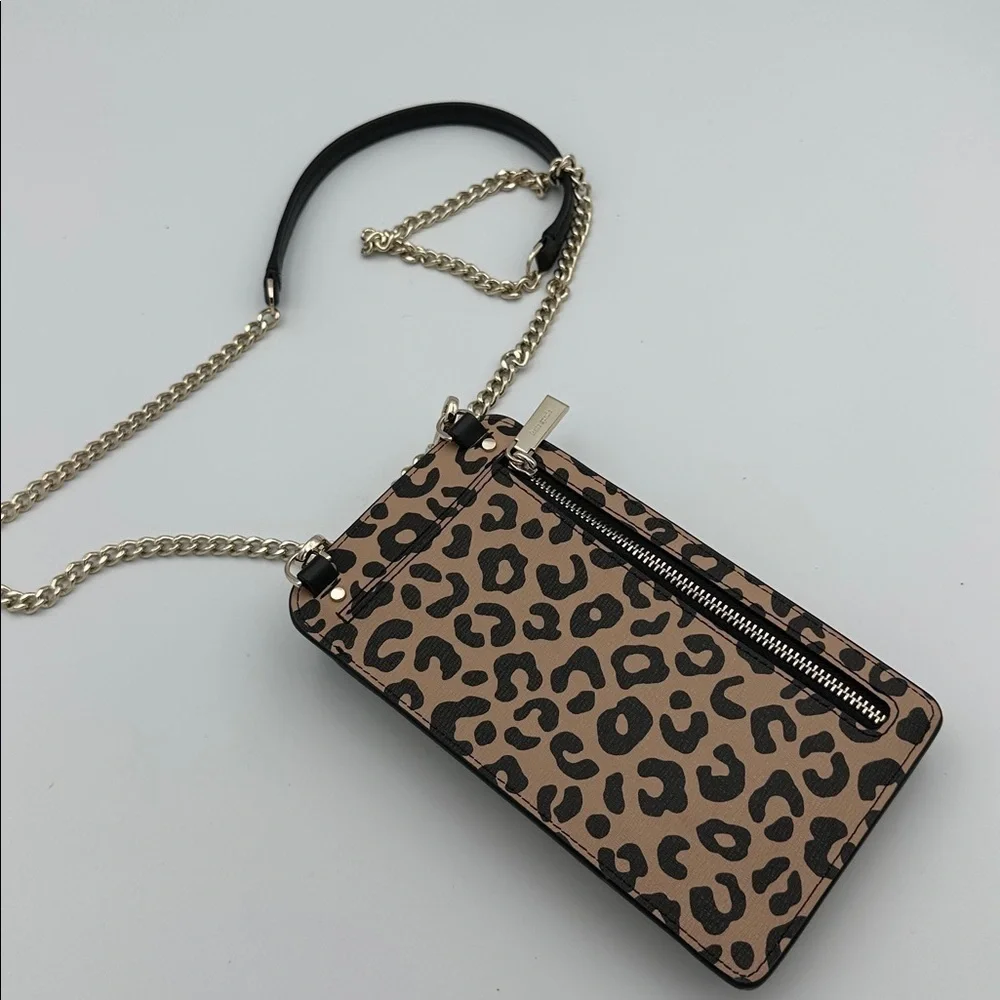Kate Spade Remi Graphic Leopard Colorblock North South Tab Phone Crossbody NWOT